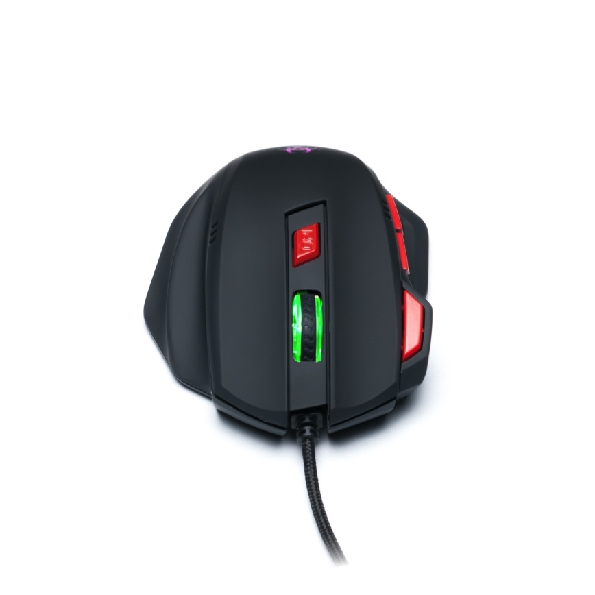 CONNECT IT CI-191 - LED Mouse da gioco con cavo 800/1600/2400/3200 DPI nero