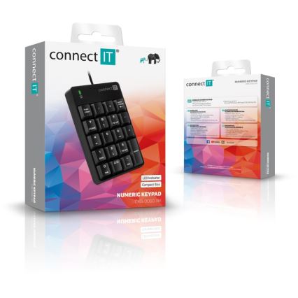 CONNECT IT CKB-0060-BK - Tastiera numerica cablata nero