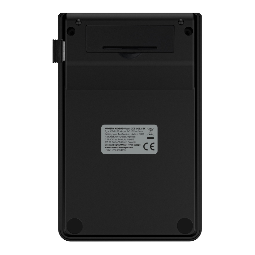CONNECT IT CKB-0062-BK - Tastierino numerico senza fili 1xAAA nero