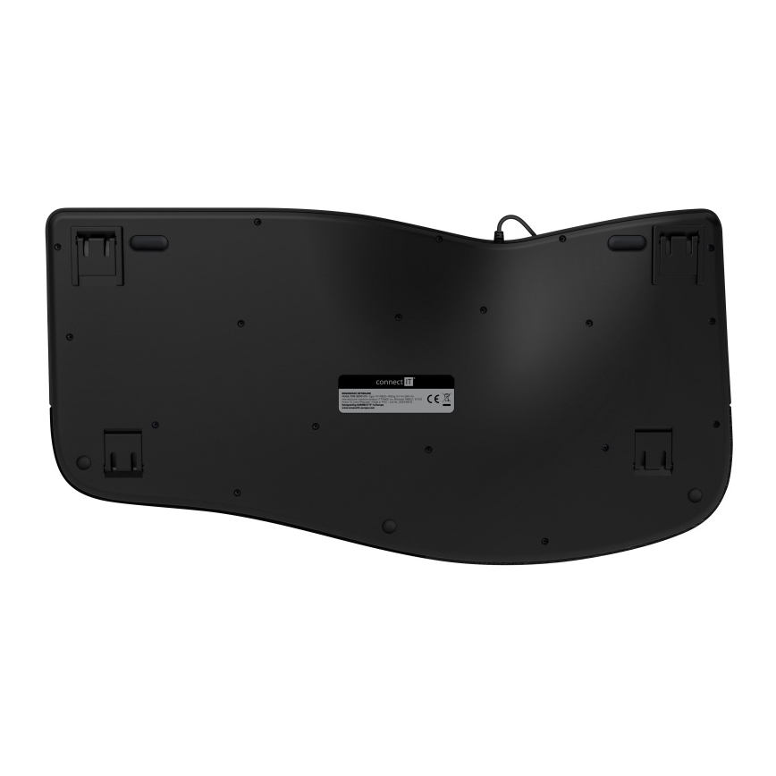 CONNECT IT CKB-2800-CS - Tastiera wireless ergonomica con CZ/SK localization nero