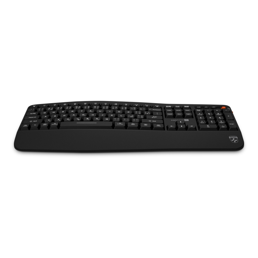 CONNECT IT CKM-6010-CS - Tastiera wireless ergonomica e topo 800/1200/1600/2400 DPI con CZ/SK localization 1xAA + 2xAAA nero