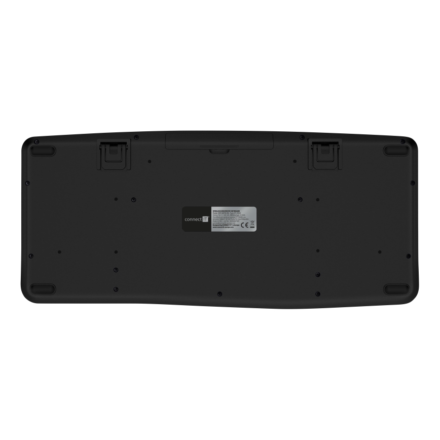 CONNECT IT CKM-6010-CS - Tastiera wireless ergonomica e topo 800/1200/1600/2400 DPI con CZ/SK localization 1xAA + 2xAAA nero