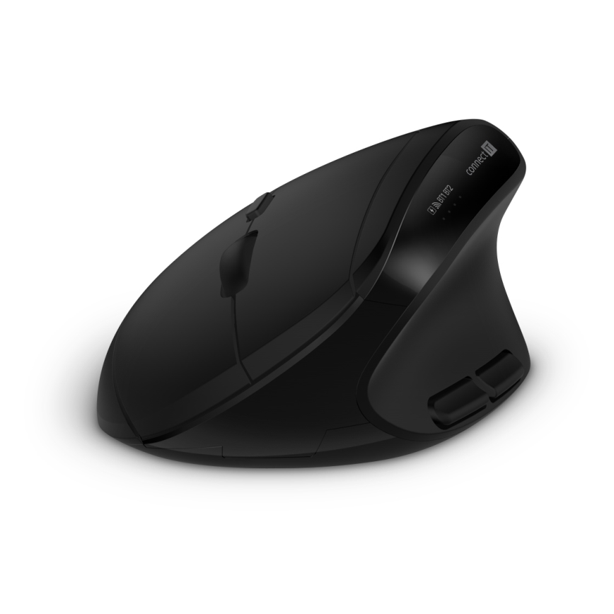 CONNECT IT CKM-6010-CS - Tastiera wireless ergonomica e topo 800/1200/1600/2400 DPI con CZ/SK localization 1xAA + 2xAAA nero