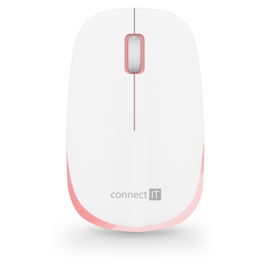 CONNECT IT CKM-7801-CS - Tastiera e mouse wireless 1200 DPI con CZ/SK localization 1xAAA + 1xAA bianco/rosa