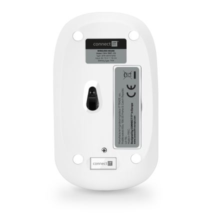 CONNECT IT CKM-7801-CS - Tastiera e mouse wireless 1200 DPI con CZ/SK localization 1xAAA + 1xAA bianco/rosa