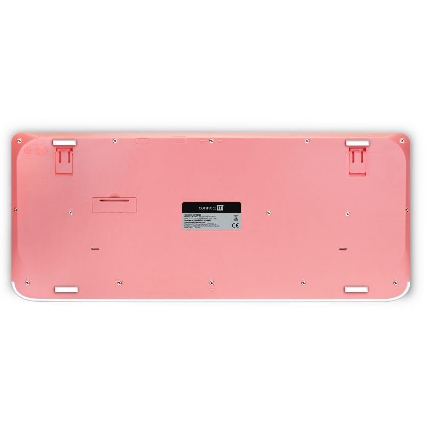 CONNECT IT CKM-7801-CS - Tastiera e mouse wireless 1200 DPI con CZ/SK localization 1xAAA + 1xAA bianco/rosa