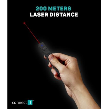 CONNECT IT CLP-2050-BK - Présentateur sans fil avec pointeur laser 1xAAA