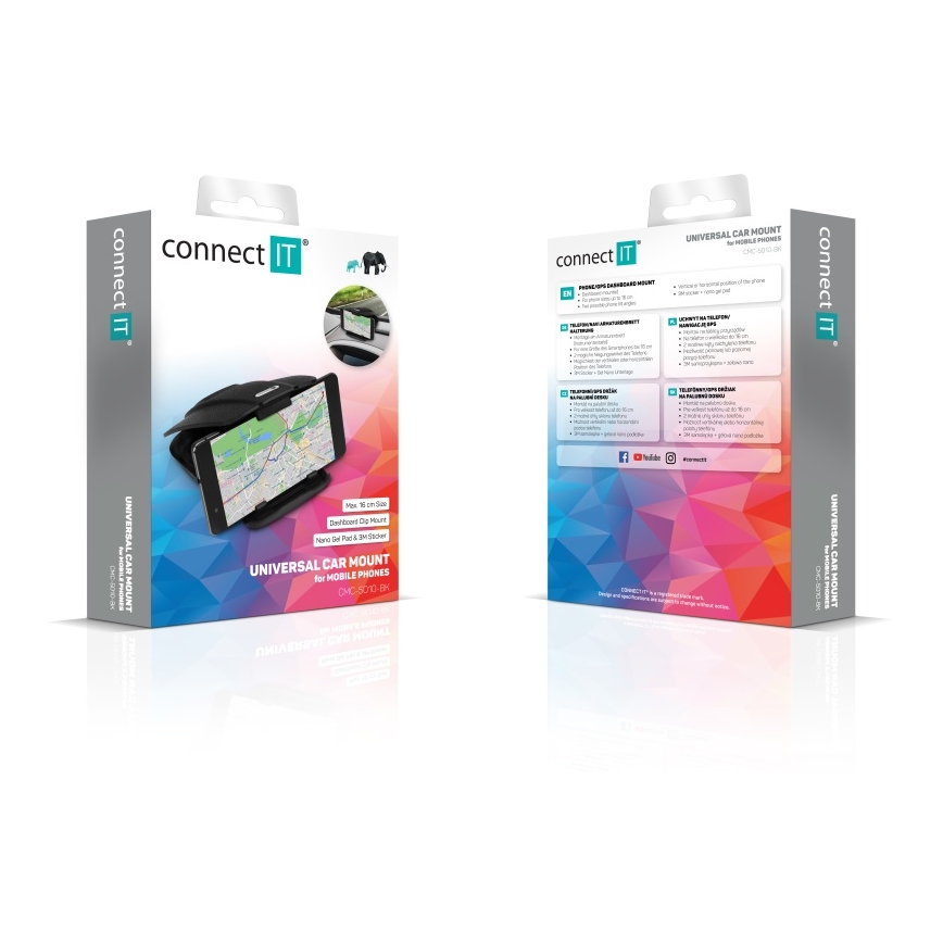 CONNECT IT CMC-5010-BK - Support téléphone de voiture