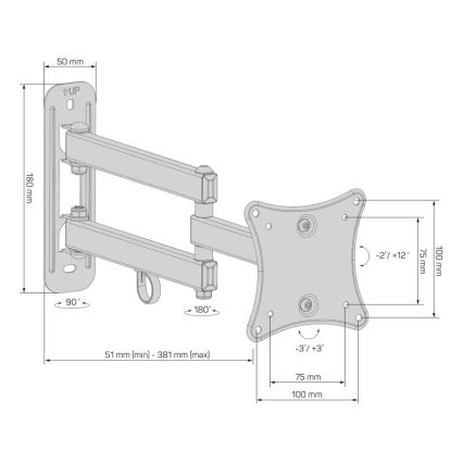 CONNECT IT CMH-2010-BK - Supporto a parete per TV 13-27” nero