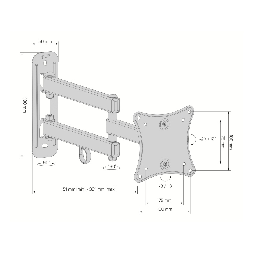 CONNECT IT CMH-2010-BK - Supporto a parete per TV 13-27” nero