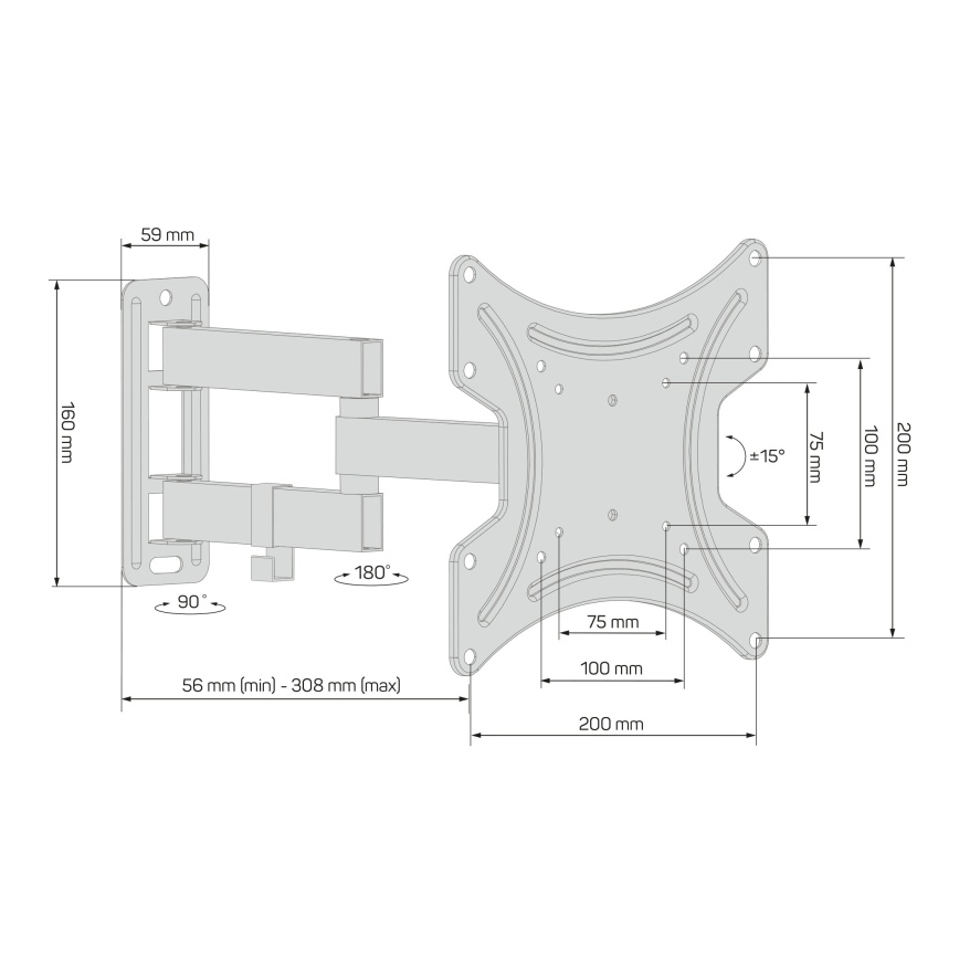 CONNECT IT CMH-2012-BK - Wandhalterung für TV 13-37” schwarz