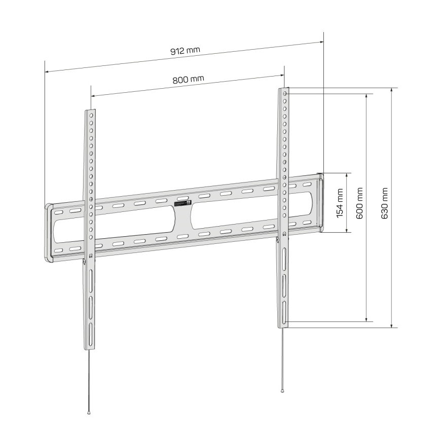 CONNECT IT CMH-6090-BK - Support mural pour TV 40-100” noir