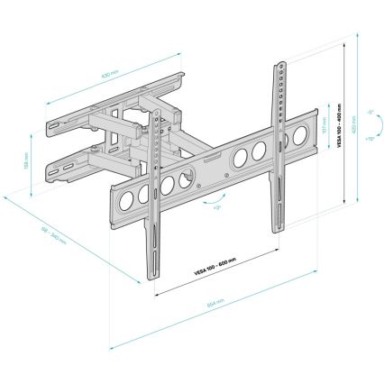 CONNECT IT CMH-7600-BK - Supporto a parete per TV 32-70” nero