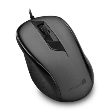 CONNECT IT CMO-1200-GY - Mouse con filo 1000 DPI nero/grigio