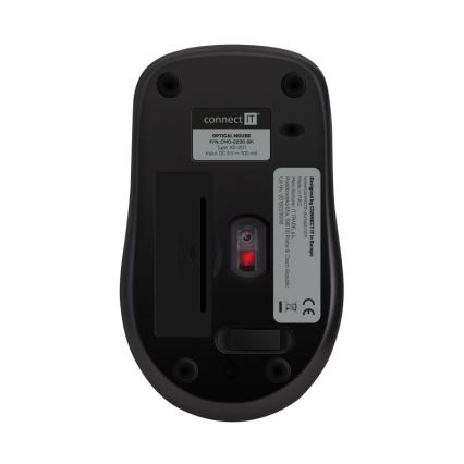 CONNECT IT CMO-2230-BK - Wireless silent topo MUTE 1200 DPI 1xAA nero