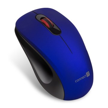 CONNECT IT CMO-2230-BL - Wireless silent topo MUTE 1200 DPI 1xAA nero/blu