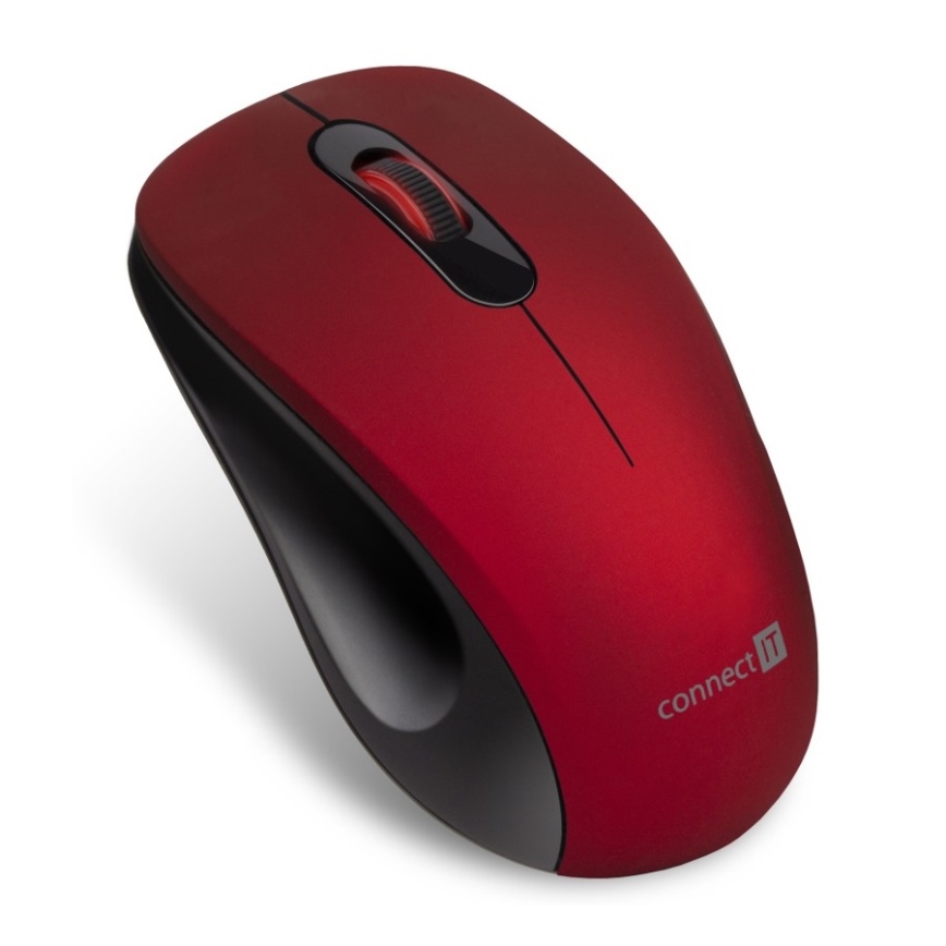 CONNECT IT CMO-2230-RD - Wireless silent topo MUTE 1200 DPI 1xAA nero/rosso
