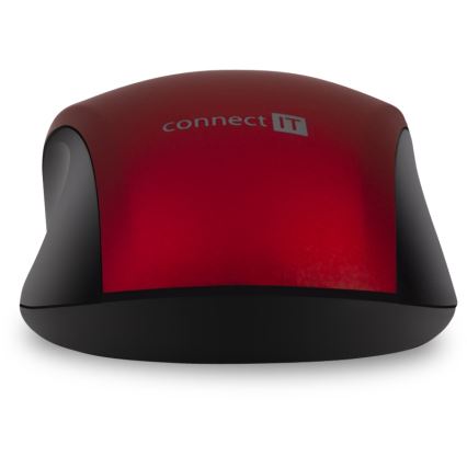 CONNECT IT CMO-2230-RD - Wireless silent topo MUTE 1200 DPI 1xAA nero/rosso