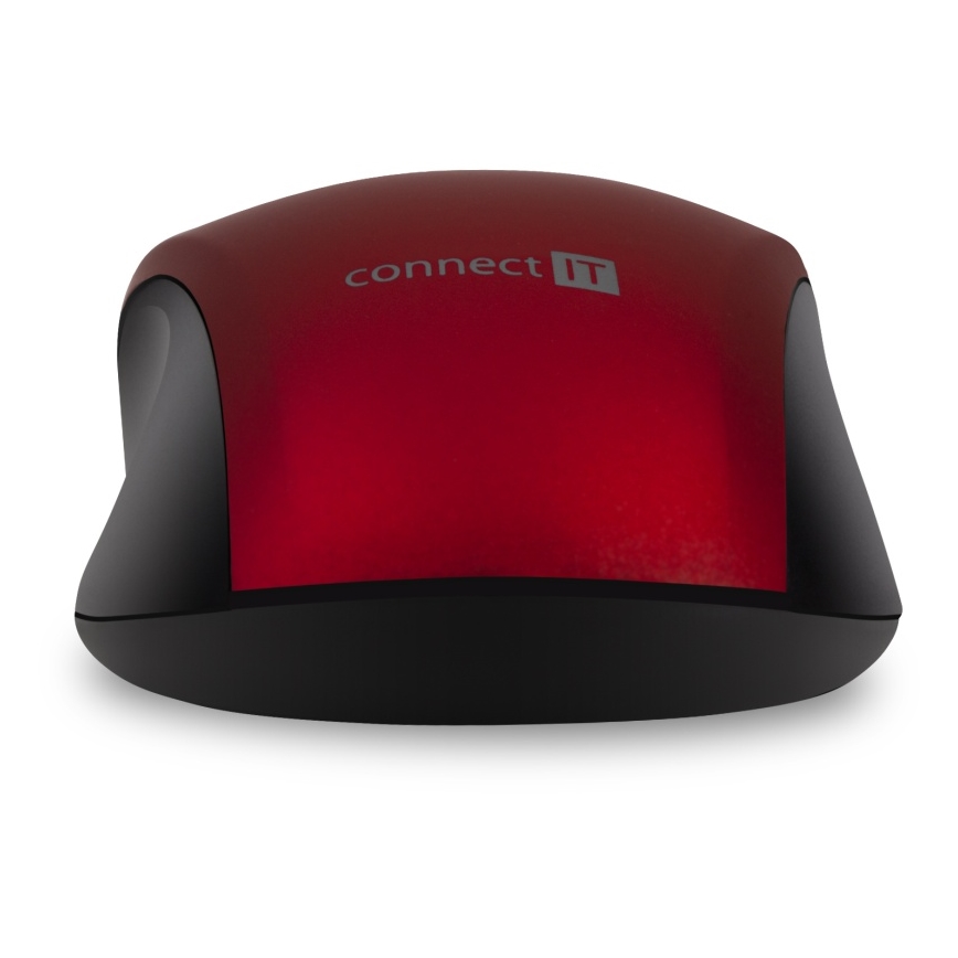 CONNECT IT CMO-2230-RD - Wireless silent topo MUTE 1200 DPI 1xAA nero/rosso
