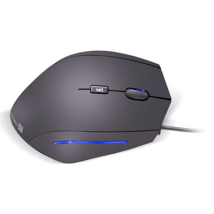 CONNECT IT CMO-2500-BK - Ergonomische, kabelgebundene Vertikalmaus Verti Wire, 1000/1600 DPI, schwarz