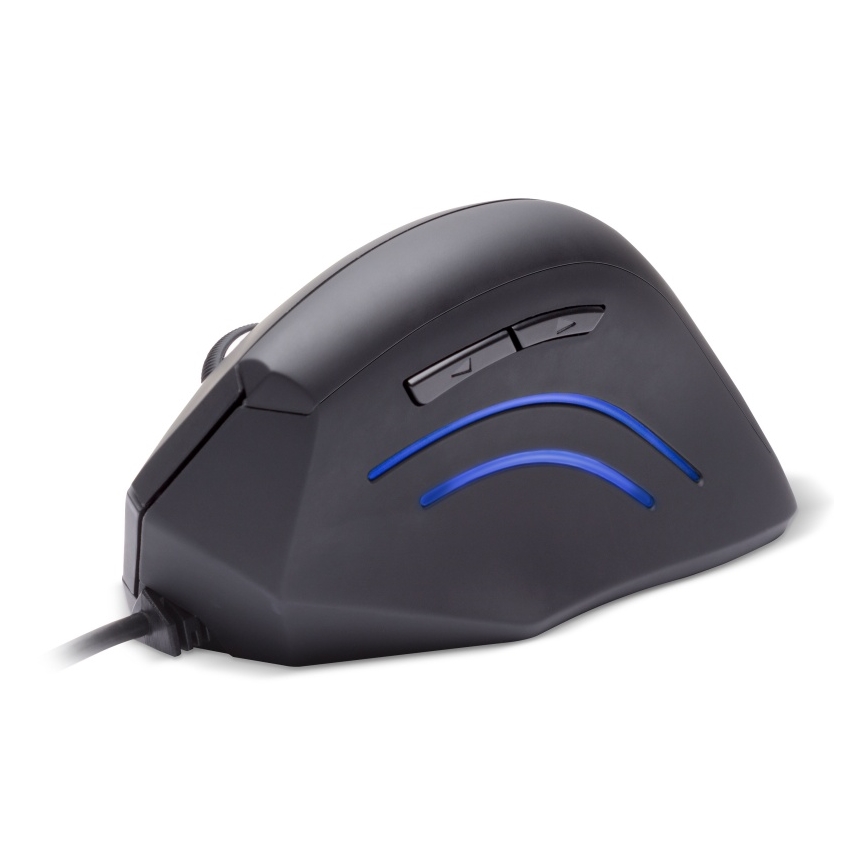 CONNECT IT CMO-2500-BK - Mouse ergonomico cablato Verti Wire 1000/1600 DPI, nero