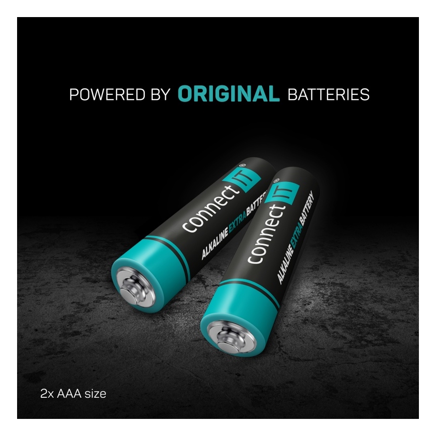 CONNECT IT CMO-2510-BK - Ergonomische kabellose Maus Verti Wireless 800/1200/1600 DPI 2xAAA schwarz