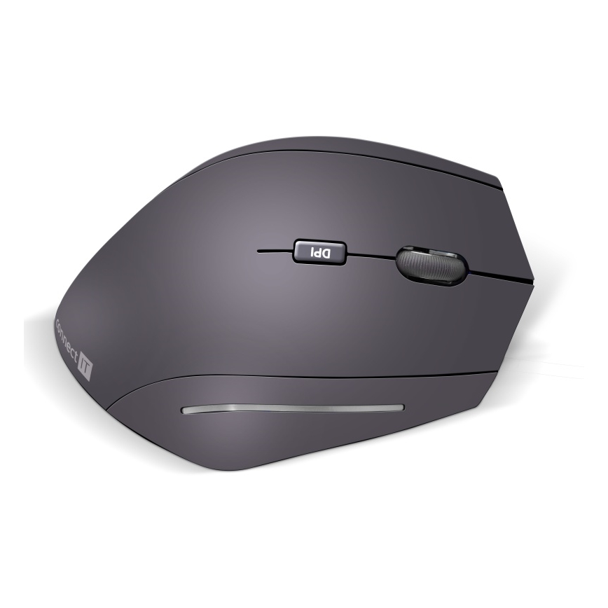CONNECT IT CMO-2510-BK - Souris sans fil ergonomique Verti Wireless 800/1200/1600 PPP 2x AAA noire