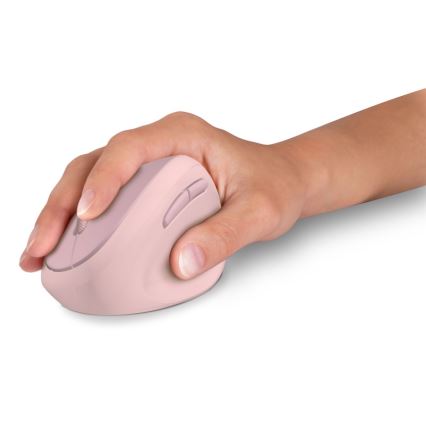 CONNECT IT CMO-2600-PK - Mouse ergonomico senza fili 800/1200/1600 DPI selezionabili 1xAA rosa