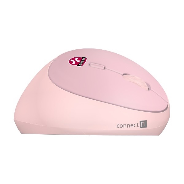 CONNECT IT CMO-2600-PK - Souris sans fil ergonomique 800/1200/1600 DPI, 1 pile AA, rose