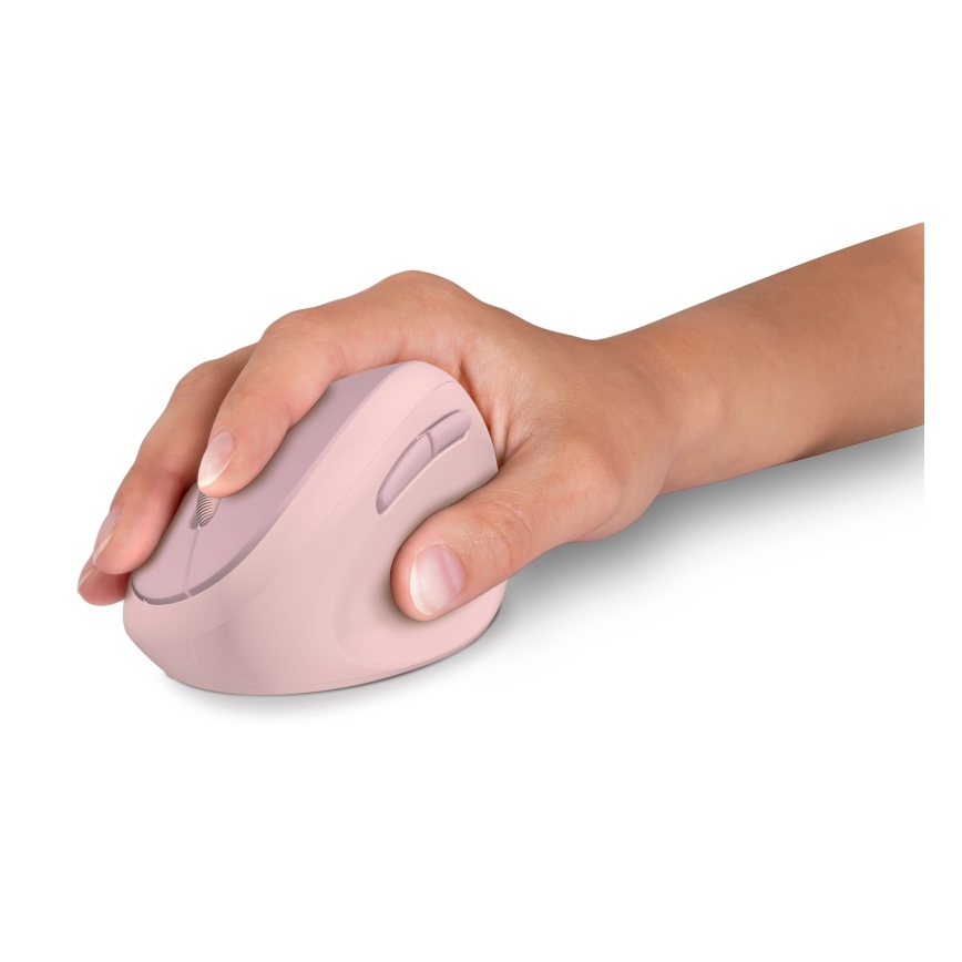 CONNECT IT CMO-2600-PK - Souris sans fil ergonomique 800/1200/1600 DPI, 1 pile AA, rose