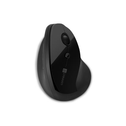 CONNECT IT CMO-2700-BK - Mouse wireless ergonomico 800/1200/1600 DPI 1xAA nero