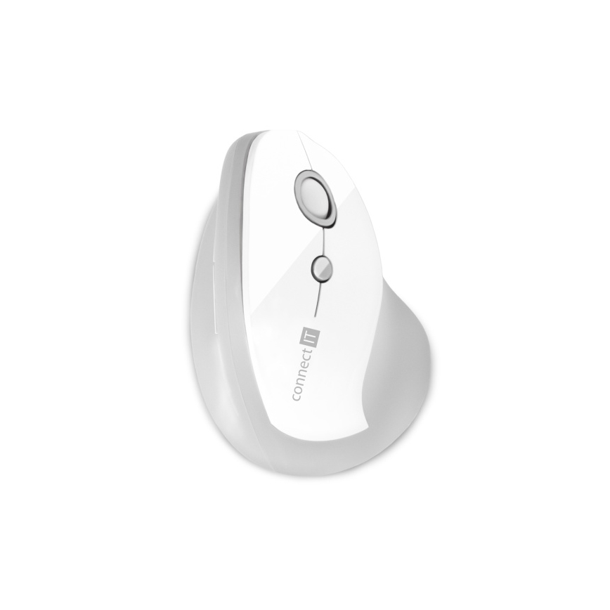 CONNECT IT CMO-2700-WH - Mouse wireless ergonomico 800/1200/1600 DPI 1xAA bianco