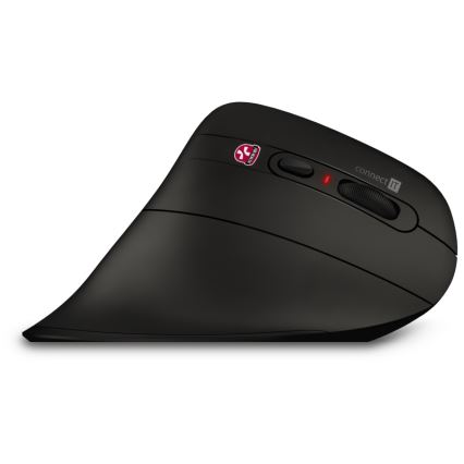 CONNECT IT CMO-2880-BK - Ergonomische kabellose Verti TriMode-Maus 1000/1600/2400 DPI 2xAAA schwarz