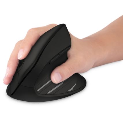 CONNECT IT CMO-2880-BK - Ergonomische kabellose Verti TriMode-Maus 1000/1600/2400 DPI 2xAAA schwarz