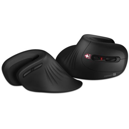 CONNECT IT CMO-2900-BK - Mouse wireless ergonomico 800/1200/1600 DPI 1xAA nero
