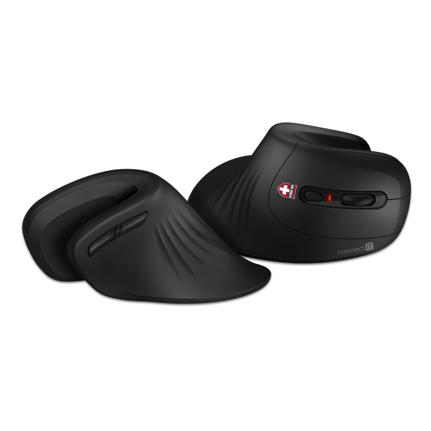 CONNECT IT CMO-2900-BK - Mouse wireless ergonomico 800/1200/1600 DPI 1xAA nero