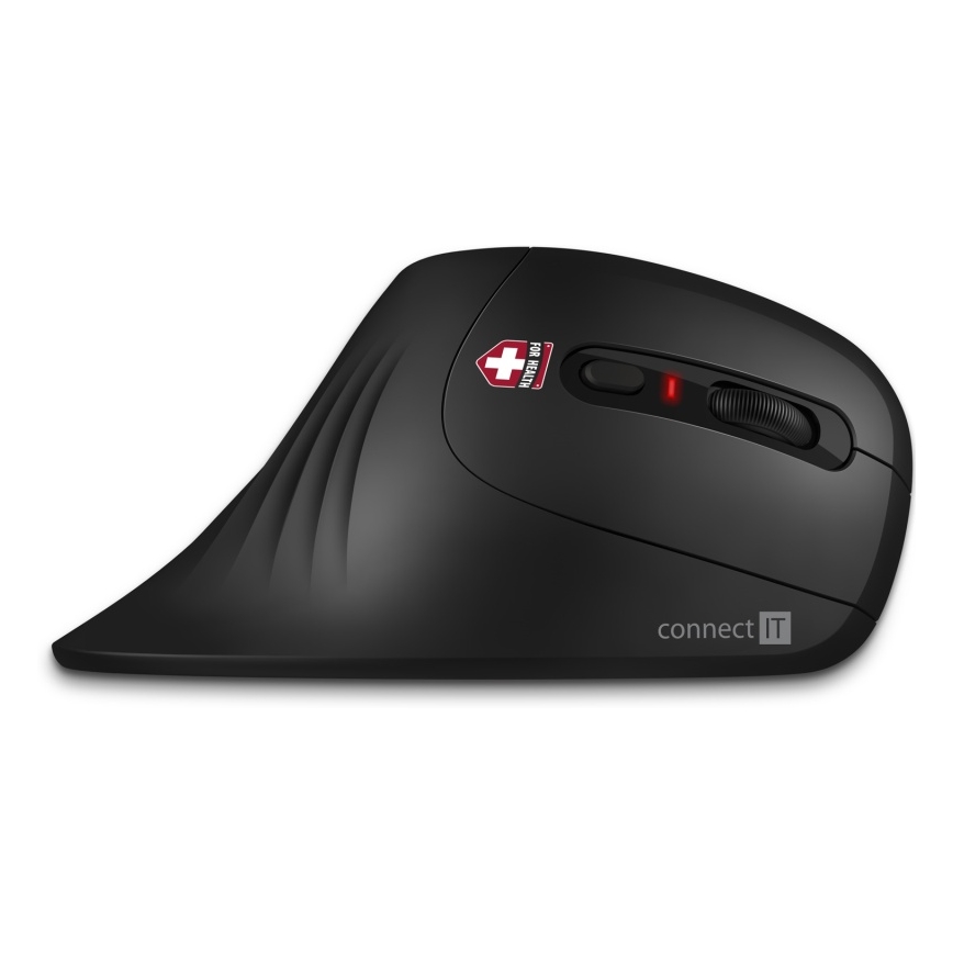CONNECT IT CMO-2900-BK - Mouse wireless ergonomico 800/1200/1600 DPI 1xAA nero