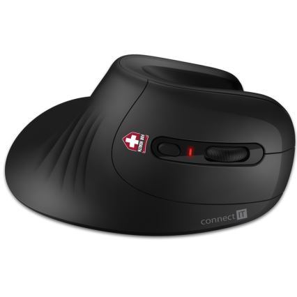 CONNECT IT CMO-2900-BK - Mouse wireless ergonomico 800/1200/1600 DPI 1xAA nero