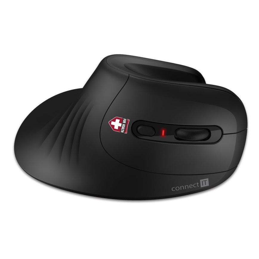 CONNECT IT CMO-2900-BK - Mouse wireless ergonomico 800/1200/1600 DPI 1xAA nero