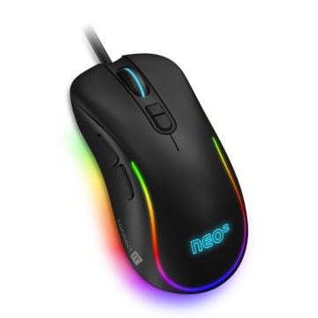 CONNECT IT CMO-3589-BK - LED RGB Mouse da gioco con cavo 200-7200 DPI nero