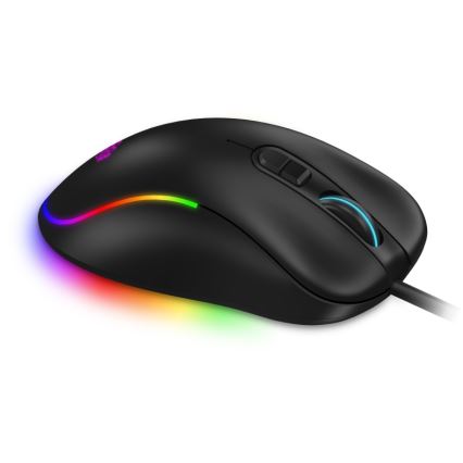 CONNECT IT CMO-3589-BK - LED RGB Mouse da gioco con cavo 200-7200 DPI nero