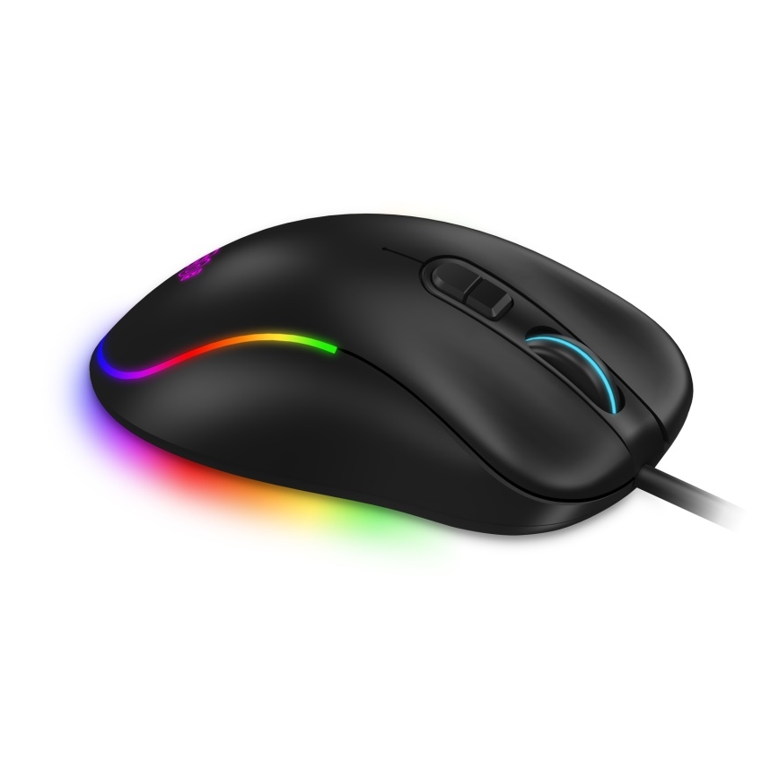 CONNECT IT CMO-3589-BK - LED RGB Mouse da gioco con cavo 200-7200 DPI nero