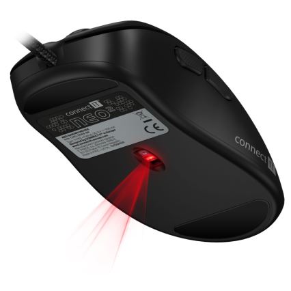 CONNECT IT CMO-3589-BK - LED RGB Mouse da gioco con cavo 200-7200 DPI nero
