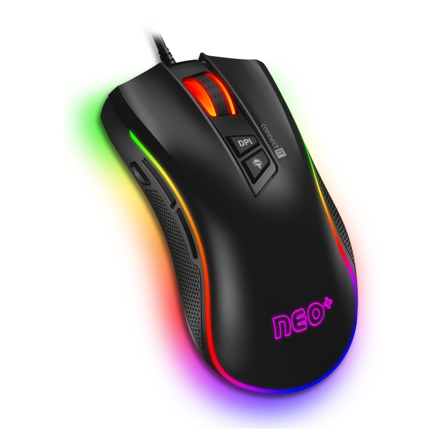 CONNECT IT CMO-3591-BK - Souris de jeu filaire LED RGB 500-7200 DPI noire