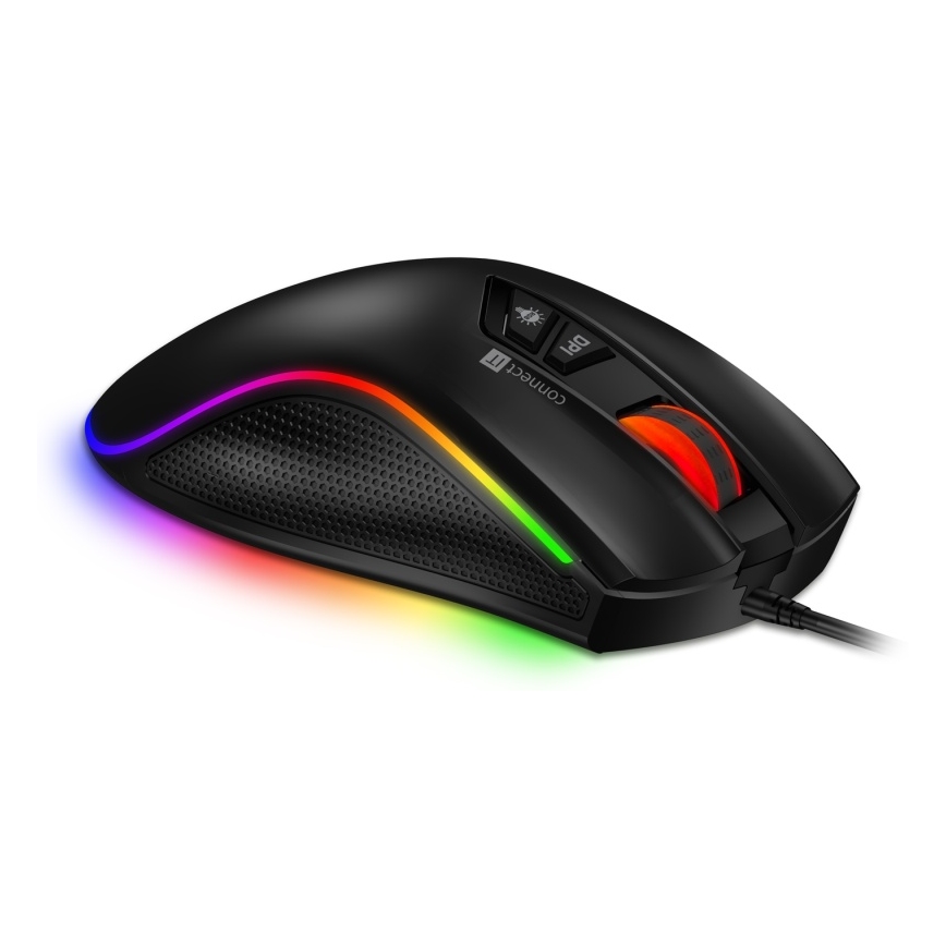 CONNECT IT CMO-3591-BK - Souris de jeu filaire LED RGB 500-7200 DPI noire