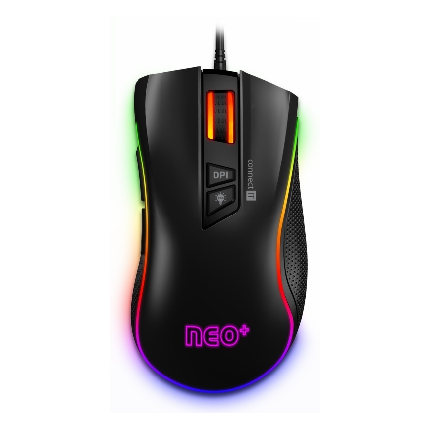 CONNECT IT CMO-3591-BK - Souris de jeu filaire LED RGB 500-7200 DPI noire