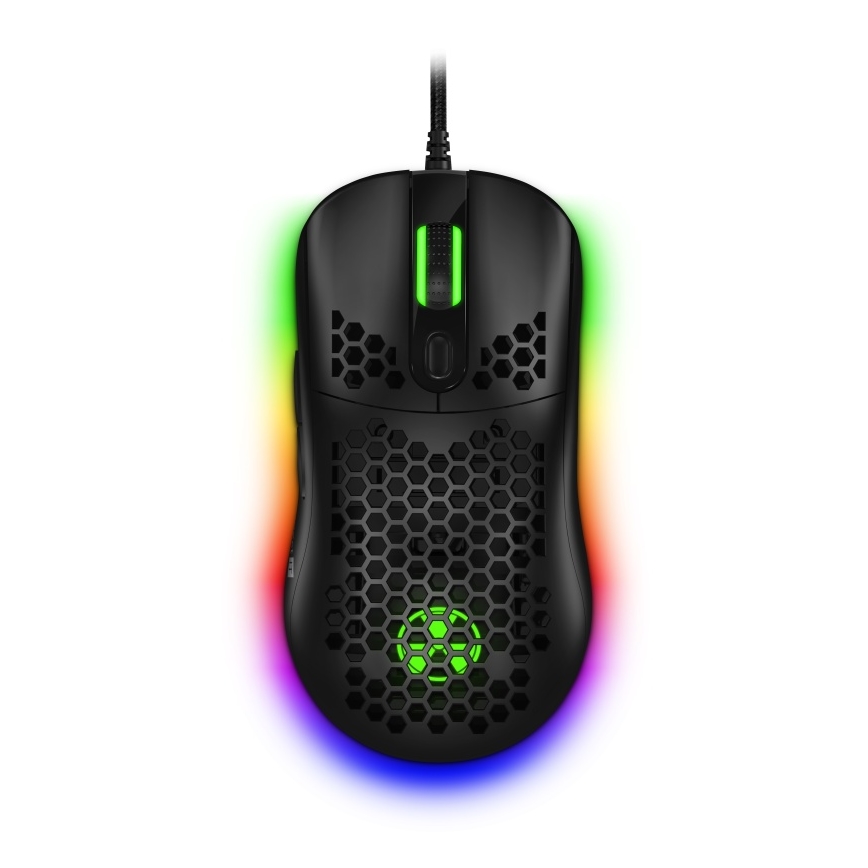 CONNECT IT CMO-5511-BK - LED RGB Mouse da gioco con cavo 200-12800 DPI nero