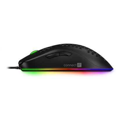 CONNECT IT CMO-5511-BK - LED RGB Mouse da gioco con cavo 200-12800 DPI nero