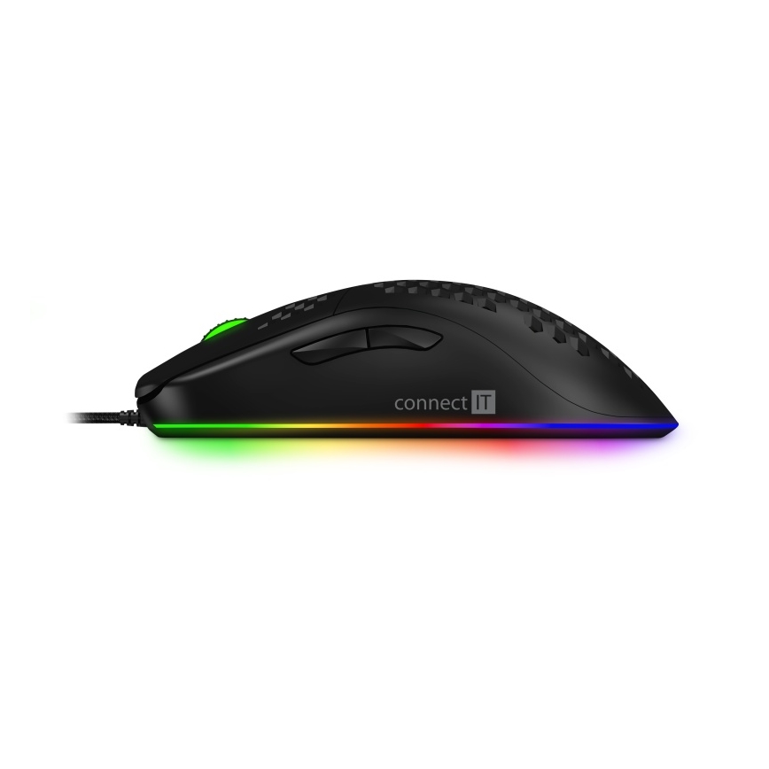 CONNECT IT CMO-5511-BK - LED RGB Mouse da gioco con cavo 200-12800 DPI nero