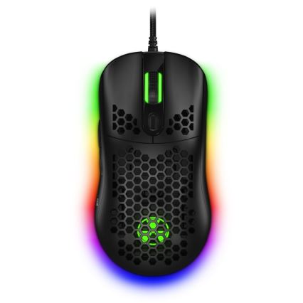 CONNECT IT CMO-5511-BK - Mouse da gioco cablata LED RGB 200-12800 DPI nera